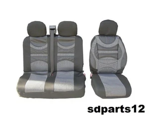 Pour Mercedes Sprinter Vito Housses Couvre Sièges 2+1 Gris-Noir Premium Confort - Imagen 1 de 4