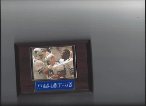 TROY AIKMAN EMMITT SMITH MICHAEL IRVIN PLAQUE DALLAS COWBOYS FOOTBALL NFL Cover