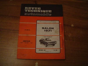 REVUE TECHNIQUE RTA CHRYSLER 160 - 160 GT - 180 - Imagen 1 de 1