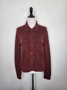 PERUVIAN CONNECTION Trompe L'oeil Jacket Women's Small Pima Cotton Button Up NWT - Picture 1 of 12