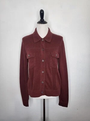 PERUVIAN CONNECTION Trompe L'oeil Jacket Women's Small Pima Cotton Button Up NWT - Image 1 of 4