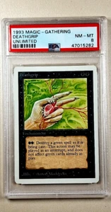 1994 MtG Magic the Gathering Revised Deathgrip Uncommon PSA 8 NM-MT POP 2 - Picture 1 of 4