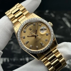 Rolex Day Date Diamond 36mm 118238 Box Papers 2008 18K Yellow Gold “President” - Picture 1 of 9