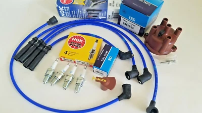 Toyota 22R RE Pickup & 4-Runner 84-92 NGK Spark Plugs & Wires - YEC Cap & Rotor  - Image 1 of 4