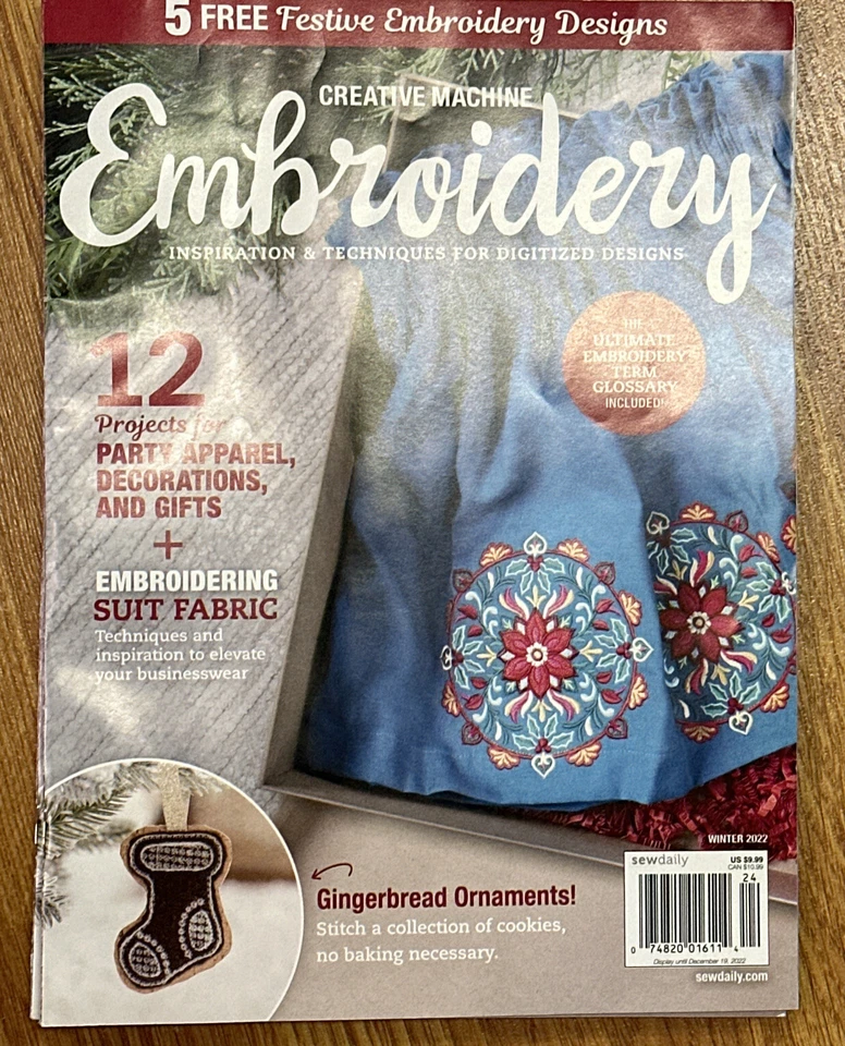 Creative Machine Embroidery 7 Back Magazine Issues Halloween Christmas 2013