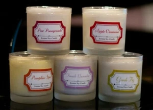 Soy Candles: Lavender, Greek Fig, Apple Cinnamon, Pumpkin, Pear Pomegranate! - Picture 1 of 11