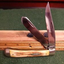 Case Knife 65 Through 69 Stag Trapper With Muskrat Blade