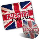 1 Mouse Mat & 1 Round Coaster Chester England Flag Circle #61008