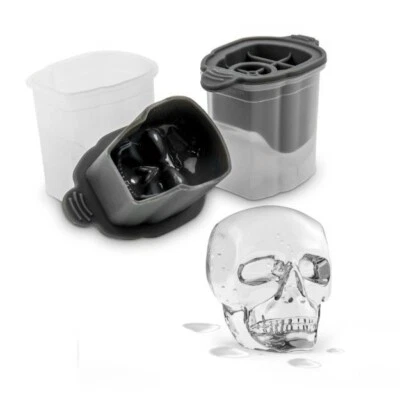 Moldes de hielo Tovolo Skull para cócteles - Juego de 2 - Plástico y silicona sin BPA  Foto 1 de 4