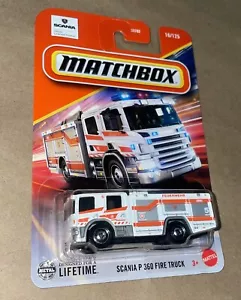 Matchbox 2025 16/125 Scania P 360 Fire Truck White - Picture 1 of 4
