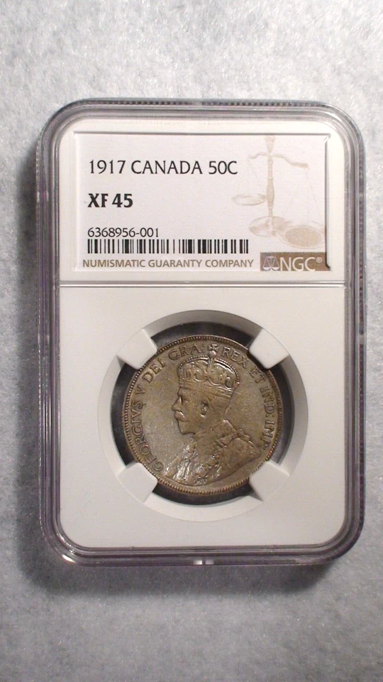 1917 Canada Half Dollar NGC XF45 CIRCULATED 50C SILVER Coin BUY IT NOW! - Image 1 of 4