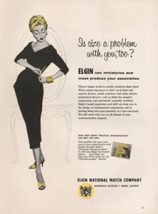 1955 Elgin National Watch: Is Size a Problem With You Vintage Print Ad - Picture 1 of 1