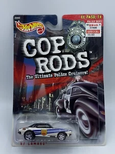 Hot Wheels Vintage Cop Rods '67 Chevy Camaro Black White TW El Paso TX Toy Car - Picture 1 of 3