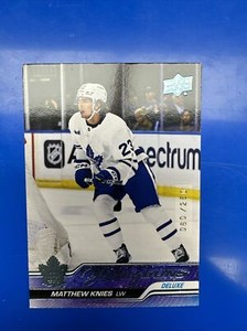 2023-24 Upper Deck Series 1 Matthew Knies Young Guns Deluxe #222 Leafs 220/250