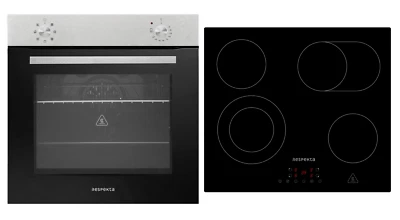 Backofen Herd Kochfeld Glaskeramik Herdset Einbau Set autark rahmenlos Respekta - Bild 1 von 4