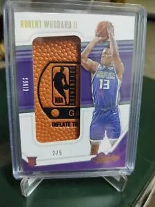 2020 Panini Absolute Robert Woodard II Sacramento Kings Rookie NBA Logoman#2/5 - Picture 1 of 5