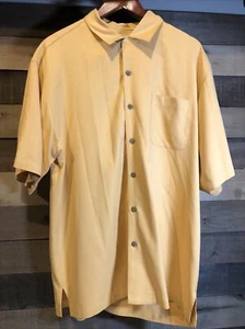 Tommy Bahama orange/pfirsichfarbenes lässiges Strandhemd aus 100 % Seide für Herren - Bild 1 von 5