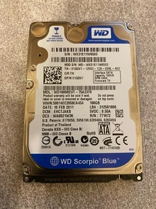 WD Scorpio Blue Western Digital Dell 160GB 2.5" 5400 RPM WD1600BEVT Hard Drive - Picture 1 of 2