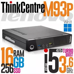 Lenovo ThinkCentre M93p Core i5-4570T / 16 Gb / 256 SSD Mini PC Windows 11 Pro - Bild 1 von 5