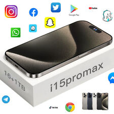 New i15 Pro Max 7.3" Android Smartphone 16GB+1TB 5G Global Unlocked Cell Phone