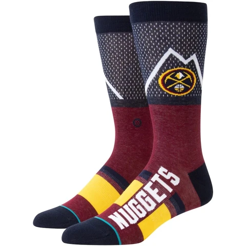 Stance NBA Denver Nuggets Shortcut 2 Crew Height Socks Men's Sz Small 3-5.5 NWT Cover