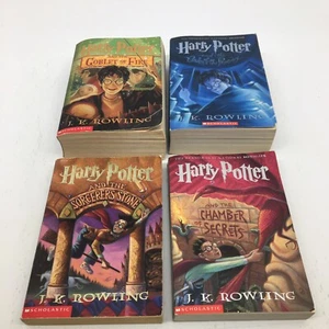 4 Harry Potter Paperback Books by J. K. Rowling #1,2,4,5 - Picture 1 of 10