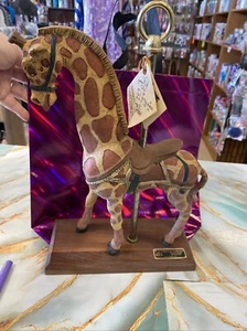 PJ’s Carousel Giraffe Gemwood Figure Wood Stand Collectible HTF - Picture 1 of 21
