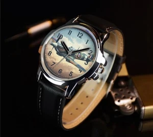 Spitfire World War WWII Fighter Aero Plane Art Stylish Rare Quality Wrist Watch - Picture 1 of 2