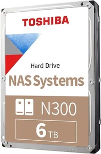 Toshiba 6TB N300 Internal Hard Drive, NAS 3.5 Inch SATA HDD 24/7 NAS Systems - Picture 1 of 6