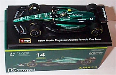 F1 Aston Martin Racing Fernando Alonso 2023 #14 Driver 1/43 Scale New in Case — 第 1/3 张图片