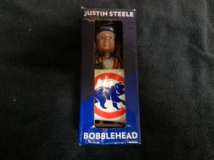 Justine Steele Chicago Cubs #35 2024 SGA Baseball Bobblehead 07/06/24 New in Box - Picture 1 of 4