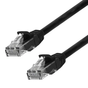 Ethernet Patch Cable CAT6A, UTP, 24AWG, 2 Ft, 10 pack, Black - Picture 1 of 4