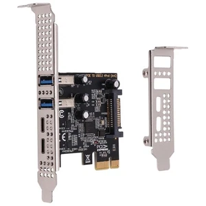 Carte D'Extension PCI 4 Ports (Type-C+A) Carte D'Extension USB 3.2 Hub Haut4618 - Photo 1/7