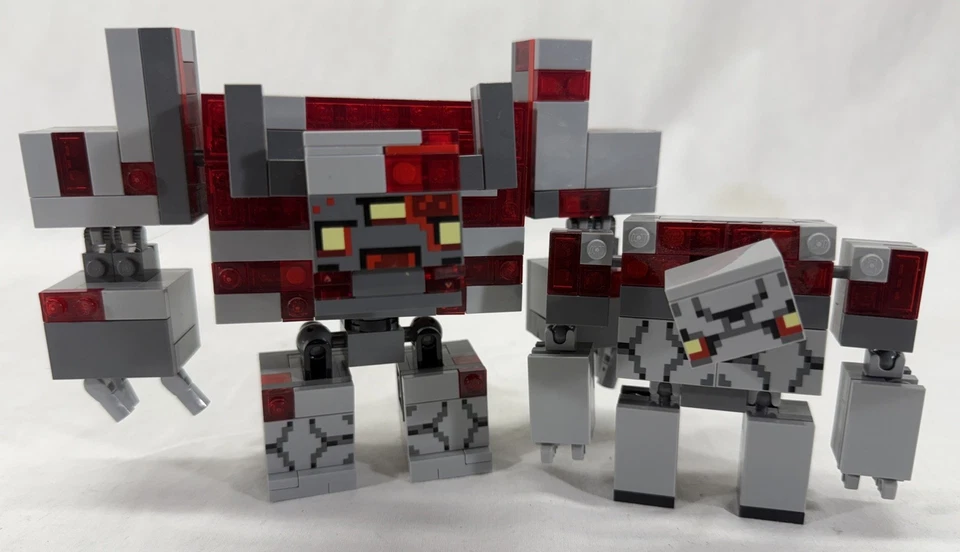 Lego Minecraft Redstone Golem Brick Figures from Set 21163 The Redstone Battle - Image 1 of 4