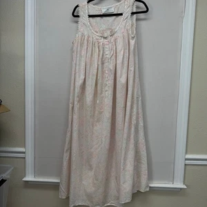 Camisón para mujer Eileen West floral de algodón M rosa verde - Imagen 1 de 16