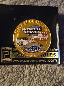 BOSTON RED SOX NEW ENGLAND PATRIOTS 2004 STATE OF CHAMPIONS PIN - Picture 1 of 4
