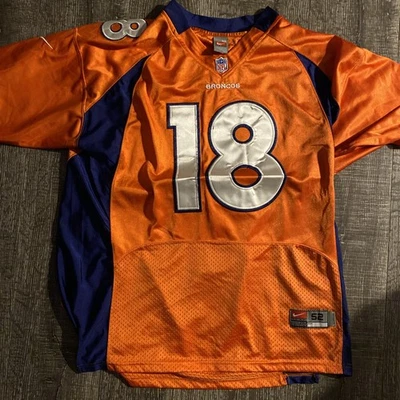 Camiseta deportiva local de los Denver Broncos Nike NFL Peyton Manning #18 talla 52 letras cosidas Foto 1 de 4