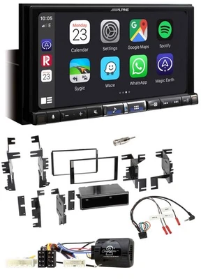 Alpine 2DIN DAB USB Lenkrad Bluetooth Autoradio für Nissan Cube ab 2009 Frontier - Bild 1 von 4