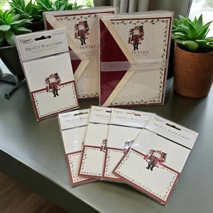 Vintage Babbo Natale Caspari Holiday Invites & DieCut segnaposto Frosty Friends Lynn Haney - Foto 1 di 7