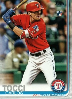 #649 Carlos Tocci Rookie Texas Rangers 2019 Topps Series 2 Baseball Card - Image 1 of 2