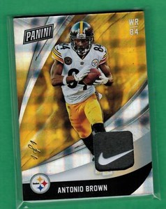 2018 PANINI BLACK FRIDAY ANTONIO BROWN NIKE SWOOSH LOGO PATCH 1/1 STEELERS