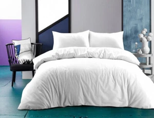 Luxus 100 % Baumwolle Bettdecke Quilt Cover Bettwäsche Set Single Double King/Groß Alle Größen - Bild 1 von 6