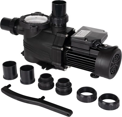 Bomba de piscina de 0,75 HP con cesta de filtro 3600 GPH, bomba de piscina en/sobre el suelo Foto 1 de 4