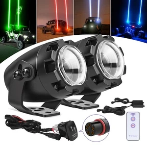 Par de luces láser látigo LED RGB antena sin látigo proyector control remoto para UTV RZR ATV - Imagen 1 de 10