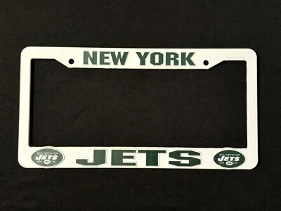 New York Jets License Plate Frame Rico White F2201 Vintage **READ** - Imagem 1 de 4