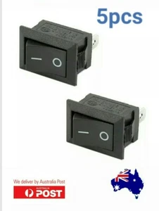 5 Piezas 12V 2 Pin Coche Barco Punto Redondo Luz ON/OFF Balancín Interruptor Herramienta Negro - Imagen 1 de 5