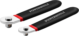 Powerbuilt 2 Stück Steckschlüsselhebel, 1/4 Zoll und 3/8 Zoll Antrieb, extra niedriges Profil - Bild 1 von 12
