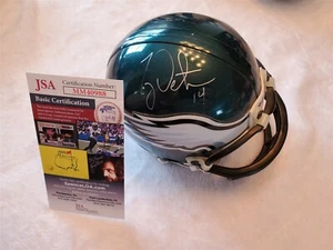 TY DETMER signed EAGLES mini helmet JSA COA - Picture 1 of 2