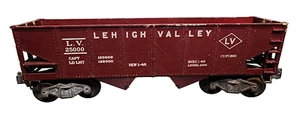 Lionel 6456 Lehigh Valley Hopper Modelleisenbahnwagen Spur 0 Nachkrieg weinrot mit weiß - Bild 1 von 10