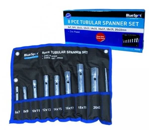 Blue spot 04308 8pc metric hexagon tubular box spanner set 6-22mm - Picture 1 of 3